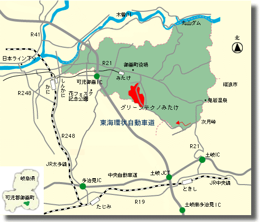 グリーンテクノみたけ位置図