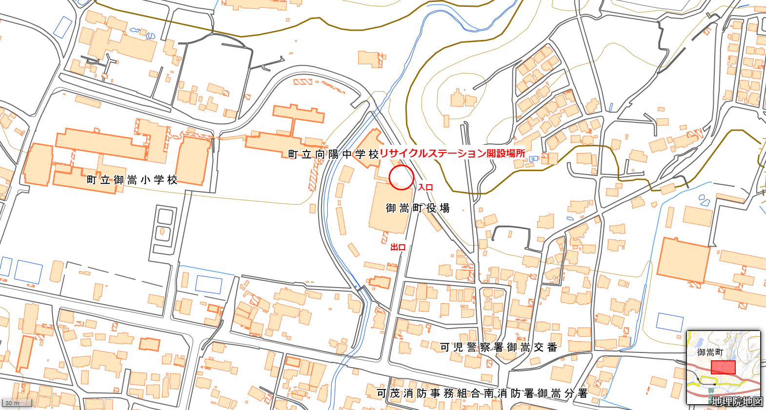 リサイクルステーション位置図(生活学校)