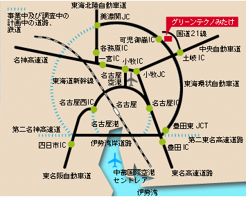 車でのアクセス地図